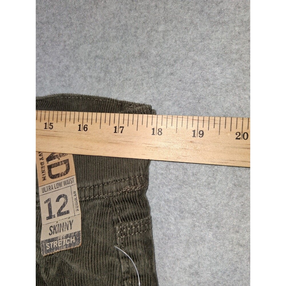 NWT! Old Navy Denim OND Ultra Low Rise Skinny Corduroy Pants Womens 12 Brown Y2K - Picture 8 of 16